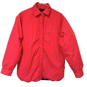 Vintage LL BEAN Womens Goose Down Parka Jacket Coat Red Medium Outdoor Snow